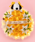 50 Ct- Artificial Roses with Snoopy Plushie 💛For Her💛